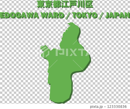 Map of Japan - Edogawa Ward, Tokyo Vector Illustration Map Map of Japan - Edogawa Ward, Tokyo Vector Illustration Map 123330836