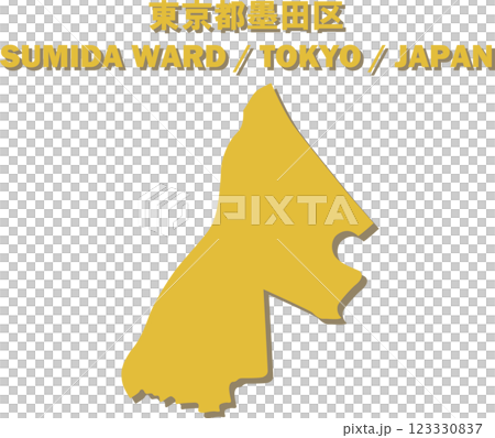 日本地図-東京都墨田区ベクターイラストマップ 123330837