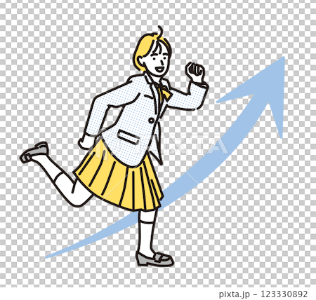 簡單描繪高中女生奔向未來 123330892