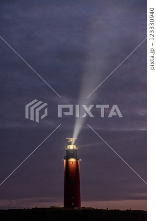Eierland, De Cocksdorp, Texel, The Netherlands, Oktober 28th, 2024, The Majestic Lighthouse Standing Eierland, De Cocksdorp, Texel, The Netherlands, Oktober 28th, 2024, The Majestic Lighthouse Standing 123330940
