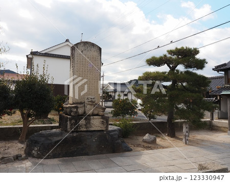 海商通りに隣接する対面の松と記念碑(山口県光市) 海商通りに隣接する対面の松と記念碑(山口県光市) 123330947