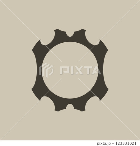 Black avatar frame with horns for a scifi inspired profile 123331021