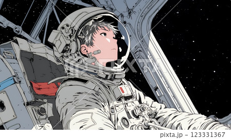 宇宙で活動中の宇宙飛行士