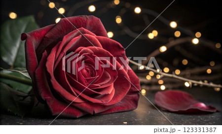 red rose on a dark background 123331387
