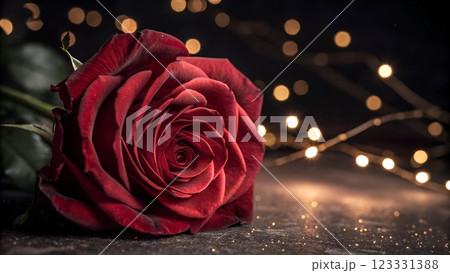 red rose on a dark background 123331388