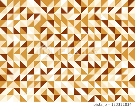 三角柄パターン幾何学模様の背景テクスチャー　ブラウン茶色コーヒー 123331834