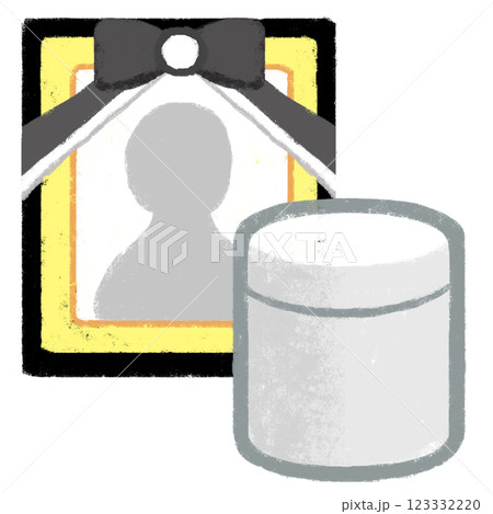 シンプルイラスト クレヨンタッチ 葬儀イメージ シンプルイラスト クレヨンタッチ 葬儀イメージ 123332220