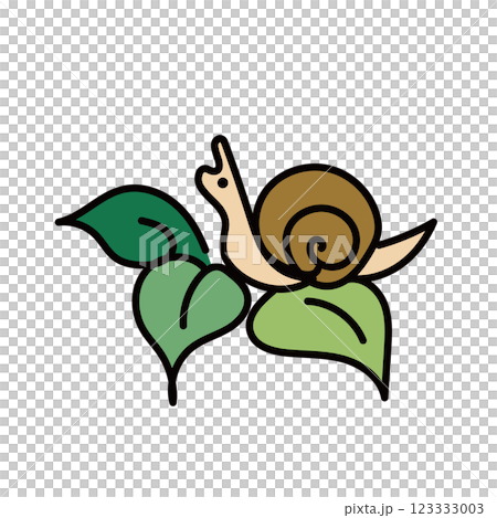 Snail illustration color 123333003