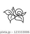 カタツムリのイラスト　モノクロ 123333006