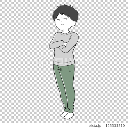 反抗する男の子のイラスト素材 [123333210] - PIXTA