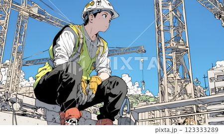 建築現場の作業員
