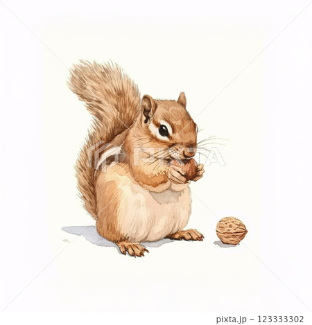 木の実を持ったリス 木の実を持ったリス 123333302