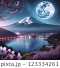 夜の富士山 123334261