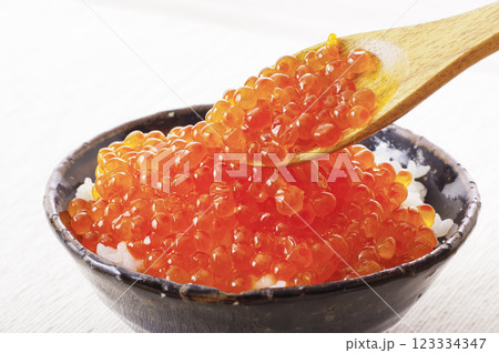 美味しそうなイクラ丼 美味しそうなイクラ丼 123334347