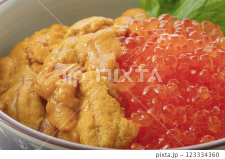美味しそうなウニいくら丼 美味しそうなウニいくら丼 123334360