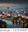熊本県の美しい夜景 123334487