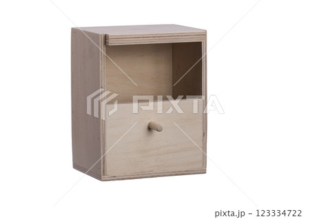 Wooden birdhouse on a white background 123334722