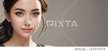 とてもかわいい少女のモデル　very cute girl model 123335418