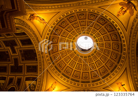 Interior ceiling of the Rennes Cathedral. Interior ceiling of the Rennes Cathedral. 123335764