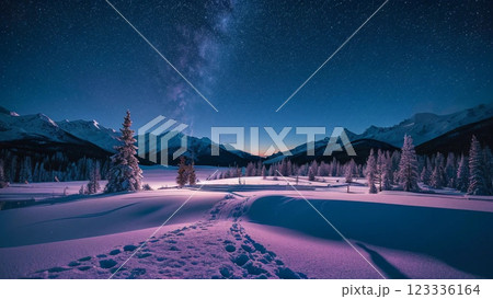 オーロラの見える世界 123336164