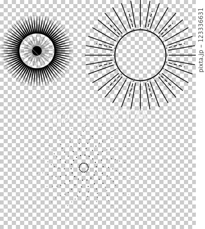 Stylish sun symbol silhouette material Stylish sun symbol silhouette material 123336631