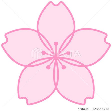 シンプルな桜のイラスト素材-透過- 123336778