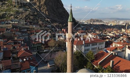 Islamic Mosque Minaret Aerial Drone 123336866