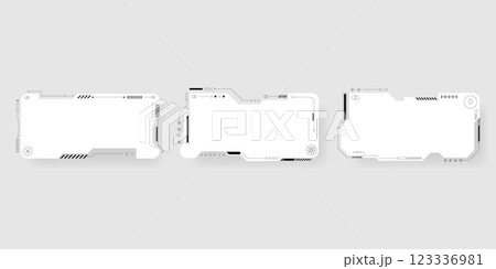 Futuristic interface ui elements. Futuristic HUD elements. Hud interface set. Vector illustration. 123336981