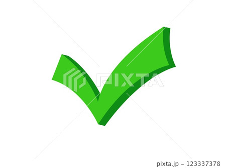 Green checkmark symbol for success and confirmation 123337378