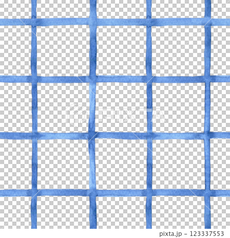 seamless watercolor pattern in blue checkered pattern on a white background. seamless watercolor pattern in blue checkered pattern on a white background. 123337553