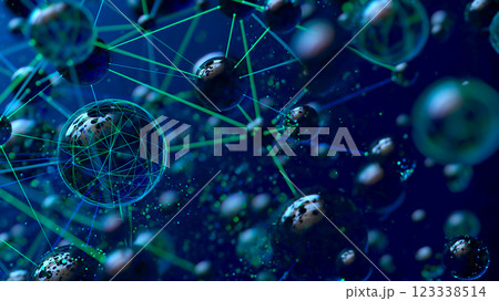 Interconnected Spheres: A Digital Network of Technology and Connectivity 123338514