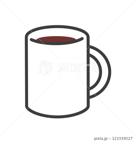 マグカップに入ったコーヒーのイラスト 123339527