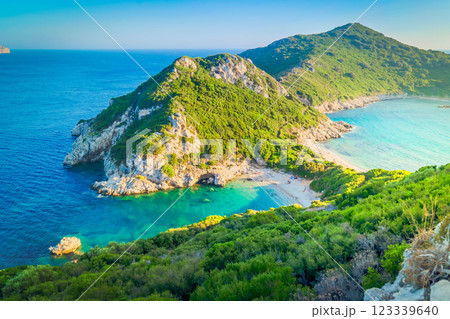 Timoni beach on Korfu, Greece 123339640