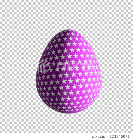 Easter Egg Isolate. Cute of cartoon ornamental Happy Easter eggs isolated on white background. Clip art set of spring holiday treat. Eggs with zig zag lines, dots, striped, with flowers, polka dot. 123340071