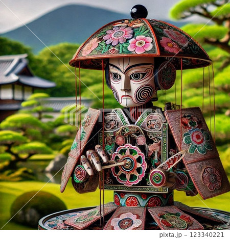 からくり人形のイラスト からくり人形のイラスト 123340221