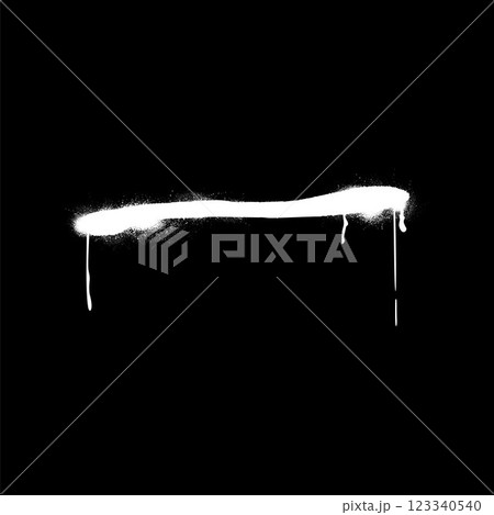 White spray paint stripe with ink splatters and dripping vector illustration, graffiti spraying brushstroke line stain White spray paint stripe with ink splatters and dripping vector illustration, graffiti spraying brushstroke line stain 123340540