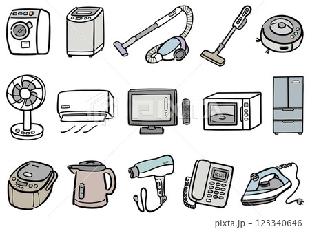 生活家電のイラスト カラー 生活家電のイラスト カラー 123340646