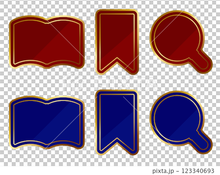 一套六個豪華書籍相關框架 123340693