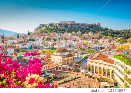 Skyline of Athenth with Acropolis hill Skyline of Athenth with Acropolis hill 123340974