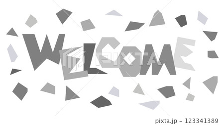 折り紙で歓迎をするウェルカムの文字イラスト 折り紙で歓迎をするウェルカムの文字イラスト 123341389