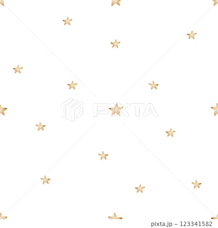Beige stars in monochrome pattern seamless....のイラスト素材 [123341582] - PIXTA