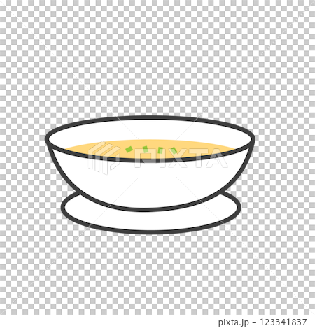 A simple illustration of cream of corn soup in a bowl 123341837