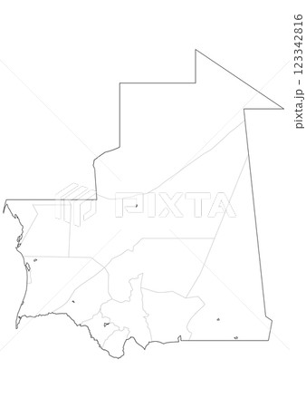 白地図 モーリタニア 白地図 モーリタニア 123342816