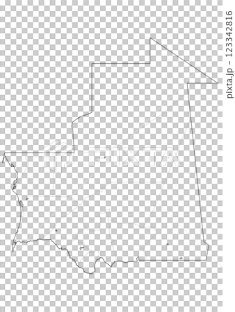 白地図 モーリタニア 白地図 モーリタニア 123342816