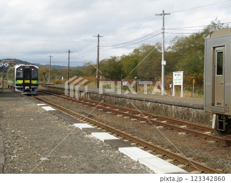 鉄路のある風景 厚内駅 北海道旅客鉄道 鉄路のある風景 厚内駅 北海道旅客鉄道 123342860
