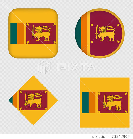 Sri Lanka Flag Icons Pack. Vector illustration. 123342905