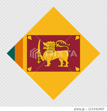 Sri Lanka rhombus flag. Vector illustration. Sri Lanka rhombus flag. Vector illustration. 123342907