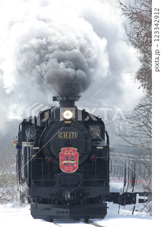 SL冬の湿原号 釧網本線 SL列車 蒸気機関車 C11 171 SL冬の湿原号 釧網本線 SL列車 蒸気機関車 C11 171 123342912