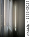 柔らかな朝光が映るレースカーテンの静寂 柔らかな朝光が映るレースカーテンの静寂 123343025