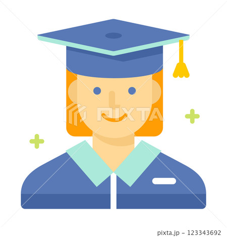Education concept icon illustration. Back to school. Graduate. Vector illustration Education concept icon illustration. Back to school. Graduate. Vector illustration 123343692